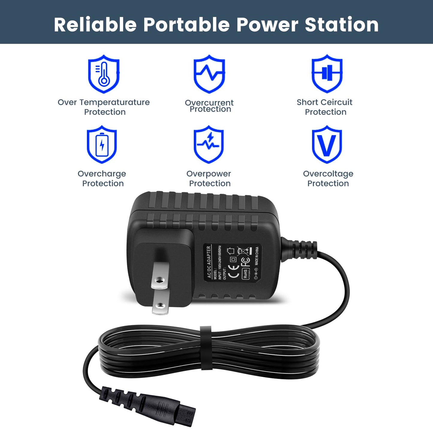 Charger for Remington Shaver for Replacement F5-5800 F5800 F5790 F4790 R5150 R6130 R-6150 MS2-390 MS3-2700 MS680 R9100 Shaver, Electric Razor Power Cord Adapter