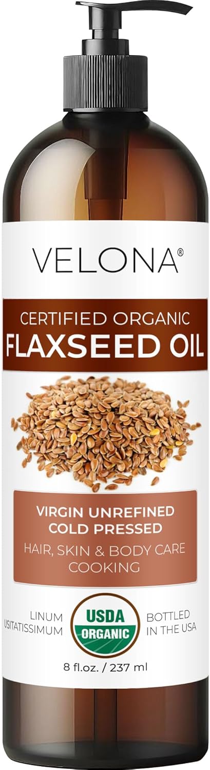 Organic Pumpkin Seed Oil - 8 Fl Oz | 100% Pure Cold Pressed Carrier Oil for Cooking & Skin Care