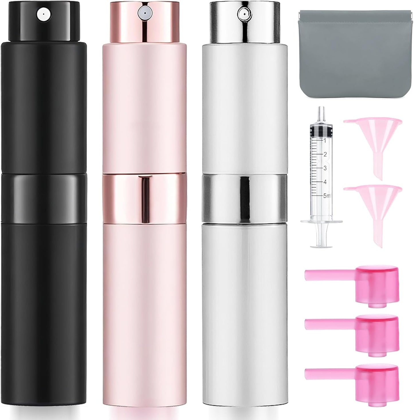 8ML Perfume Atomizer Spray Bottle - 6 Pack Travel Refillable Mini Cologne Dispenser