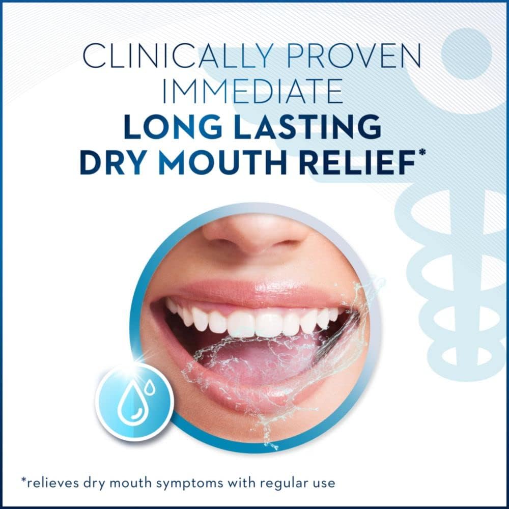 Oral-B Dry Mouth Mouthwash - Moisturizing Mint Flavor, 16 Fl Oz for Fresh Breath
