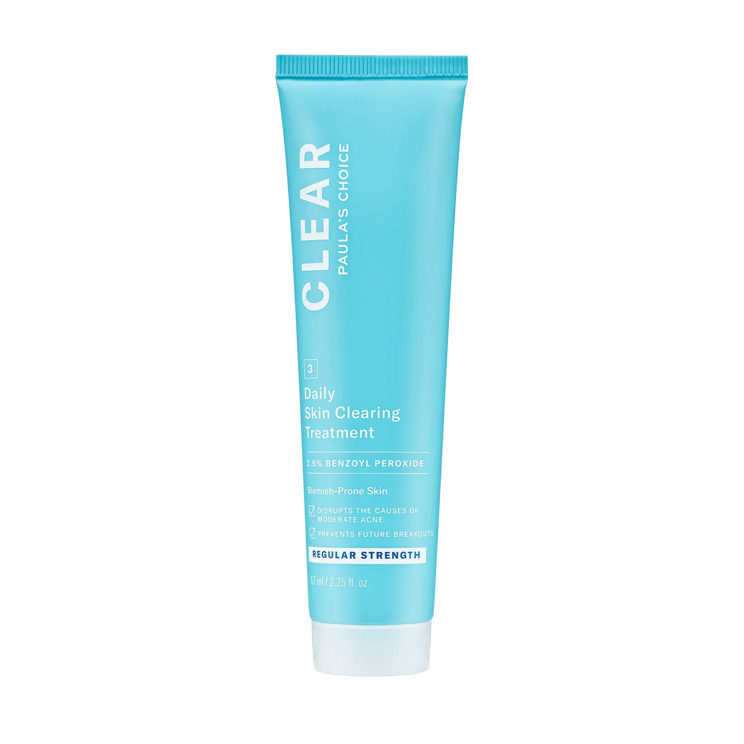 Paula's Choice CLEAR Regular Strength Daily Skin Clearing Treatment with Benzoyl Peroxide for Facial Acne and Redness Relief, 2.25 Fl. Oz.
