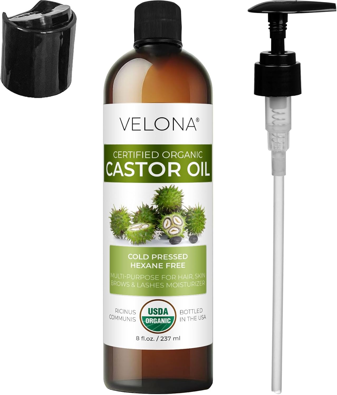 Organic Pumpkin Seed Oil - 8 Fl Oz | 100% Pure Cold Pressed Carrier Oil for Cooking & Skin Care