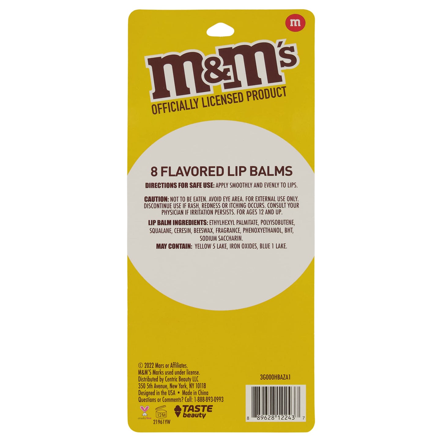 M&M 8 Pack Flavored Lip Balms