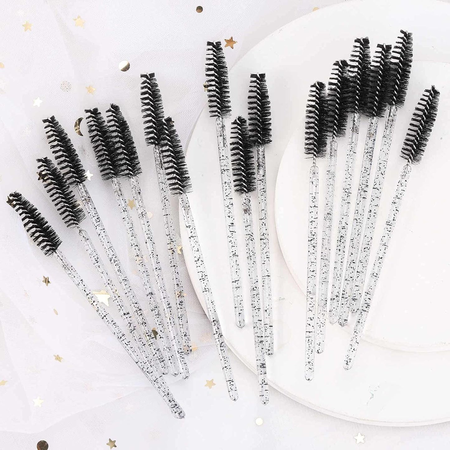 500 Disposable Mascara Wands - Colorful Eyelash Brushes & Spoolies for Extensions