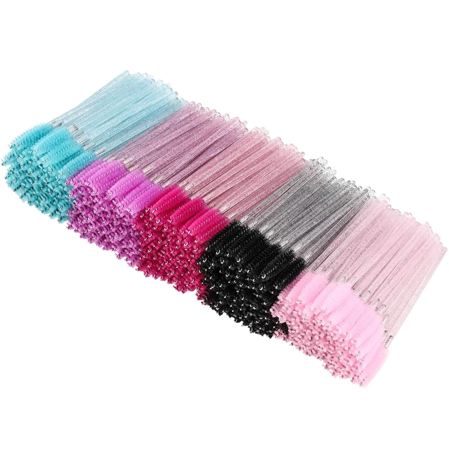 500 Disposable Mascara Wands - Colorful Eyelash Brushes & Spoolies for Extensions