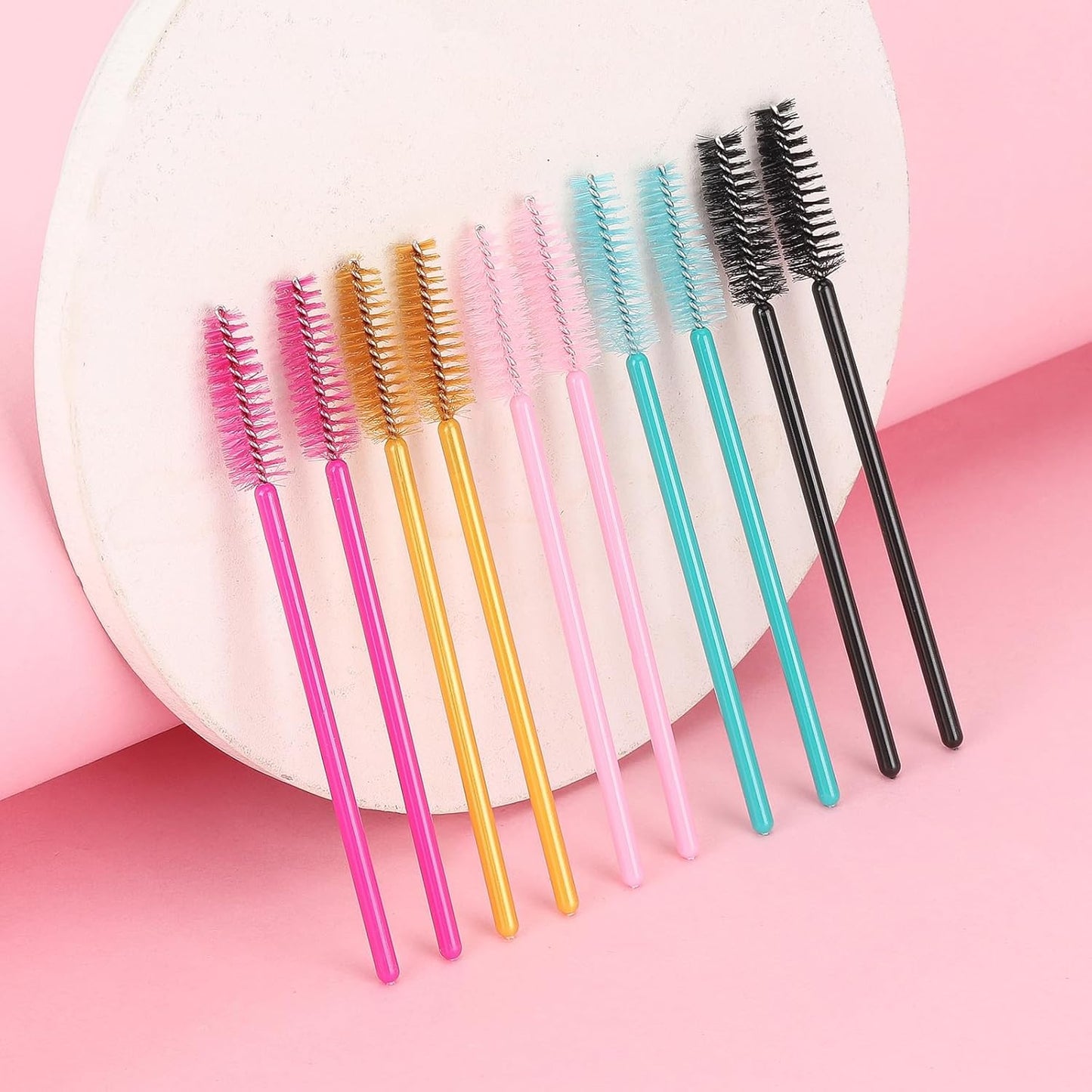 500 Disposable Mascara Wands - Colorful Eyelash Brushes & Spoolies for Extensions