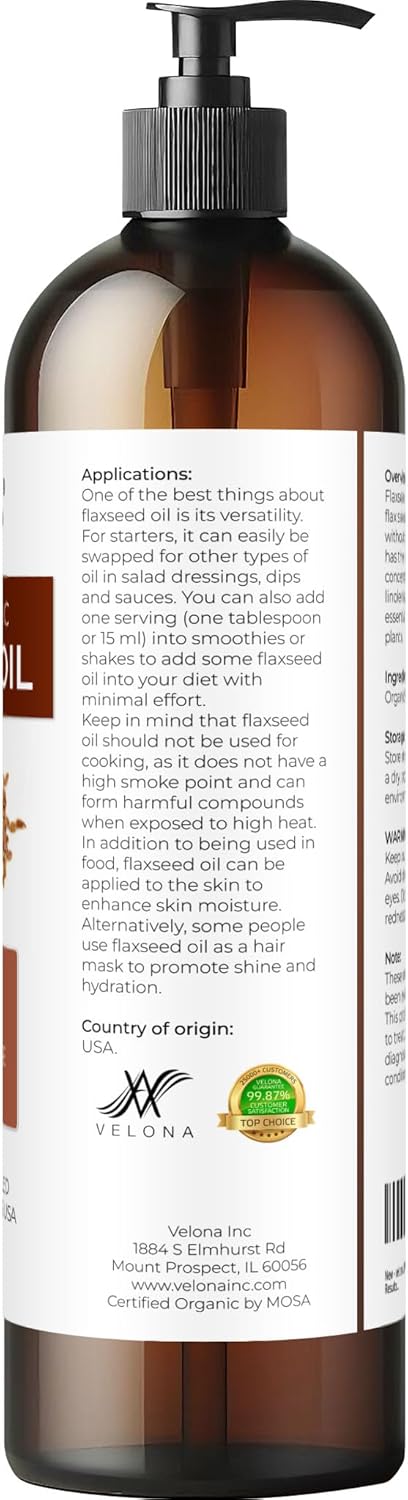 Organic Pumpkin Seed Oil - 8 Fl Oz | 100% Pure Cold Pressed Carrier Oil for Cooking & Skin Care