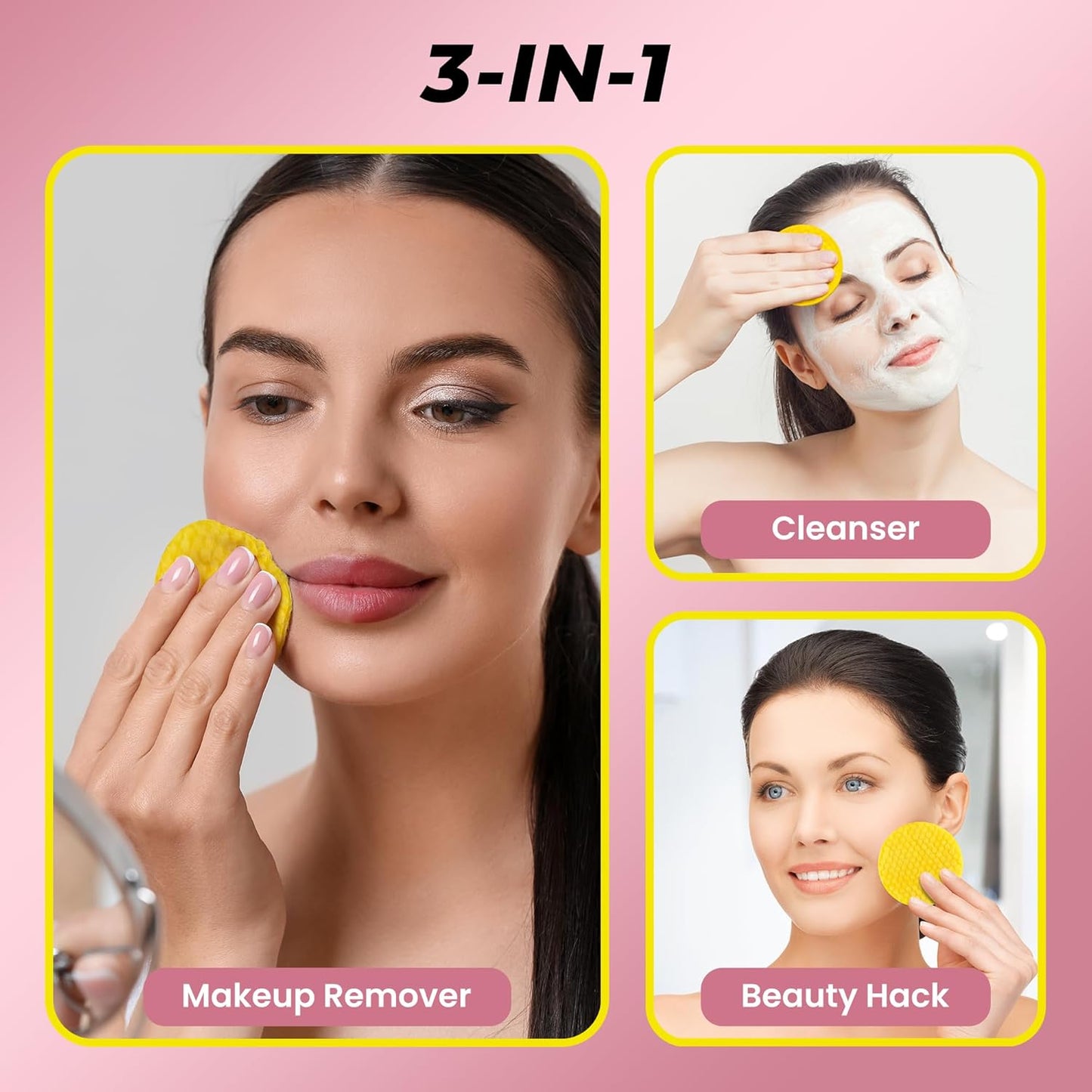 Turmeric & Kojic Acid Cleansing Pads for Dark Spots - Hydrating & Plumping - 50 Pads