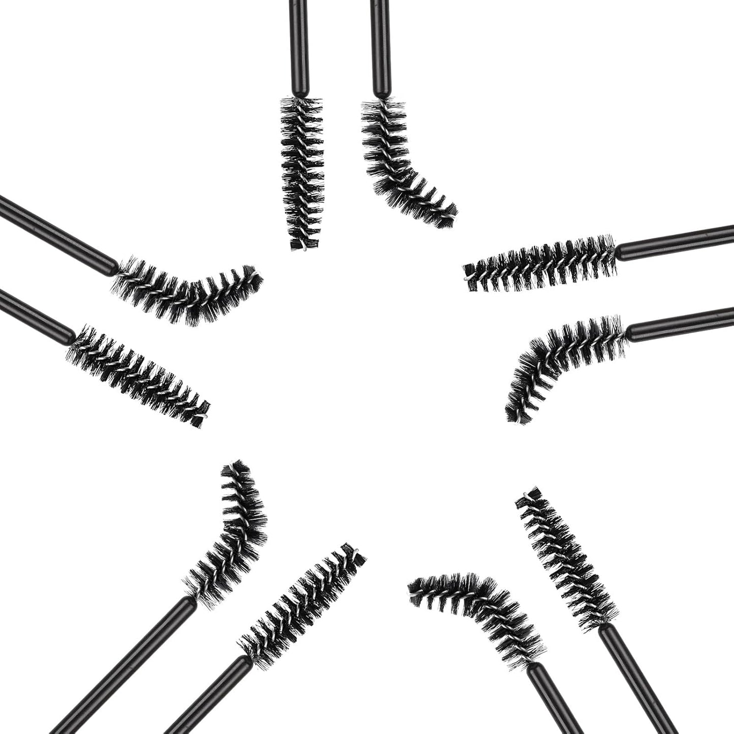 500 Disposable Mascara Wands - Colorful Eyelash Brushes & Spoolies for Extensions