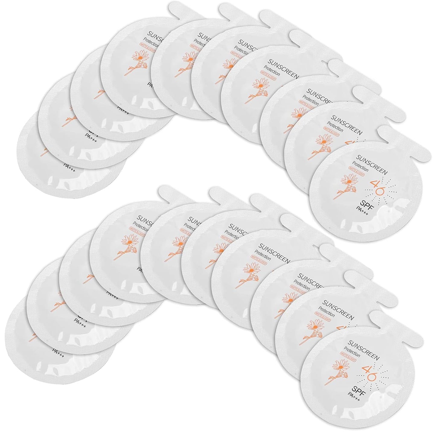 SPF 46 Sunscreen Pack of 20 - Moisturizing Water-Resistant Face & Body Sunblock