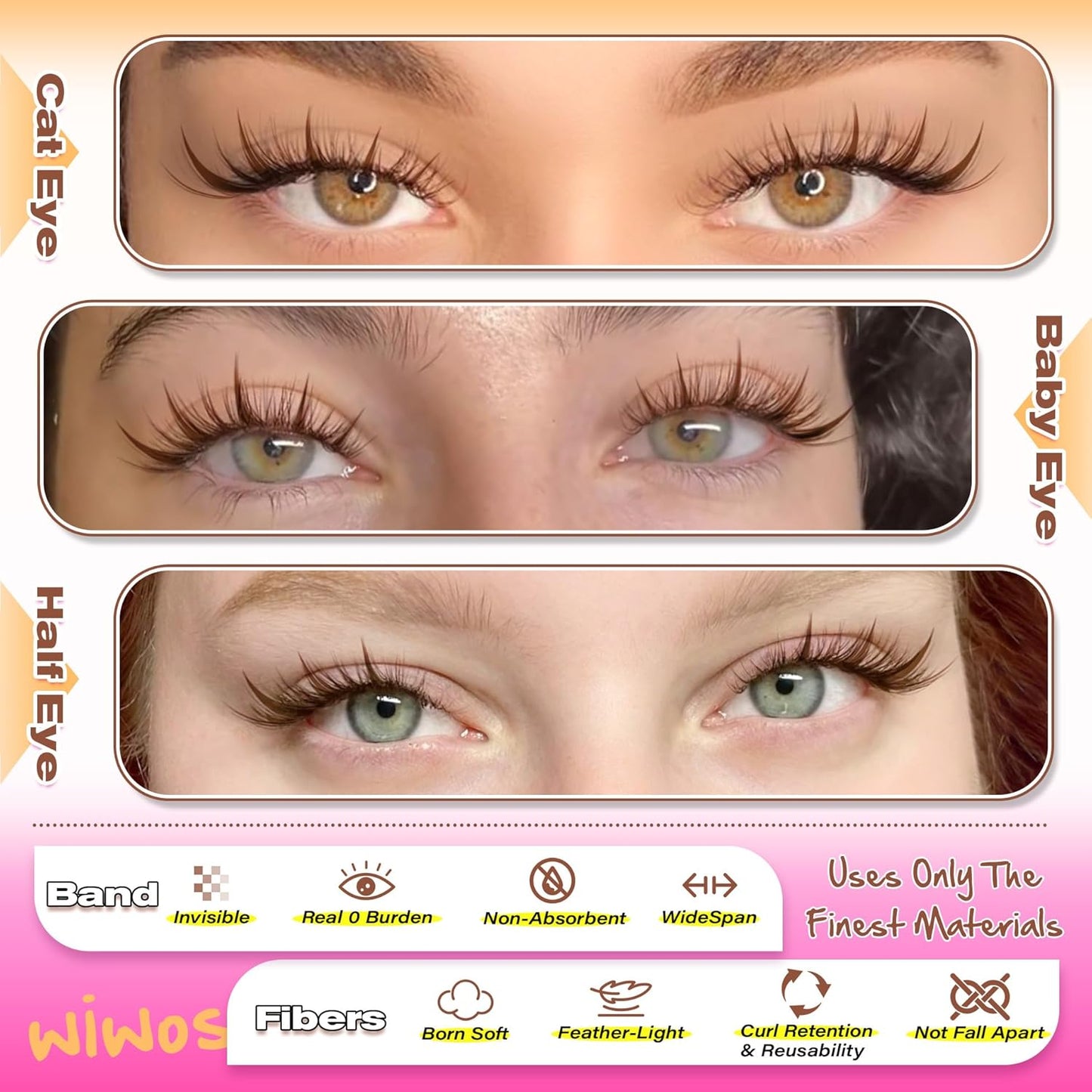 Manga Eyelash Clusters - Natural Look Anime Lash Extensions (8-16MM) for Beginners