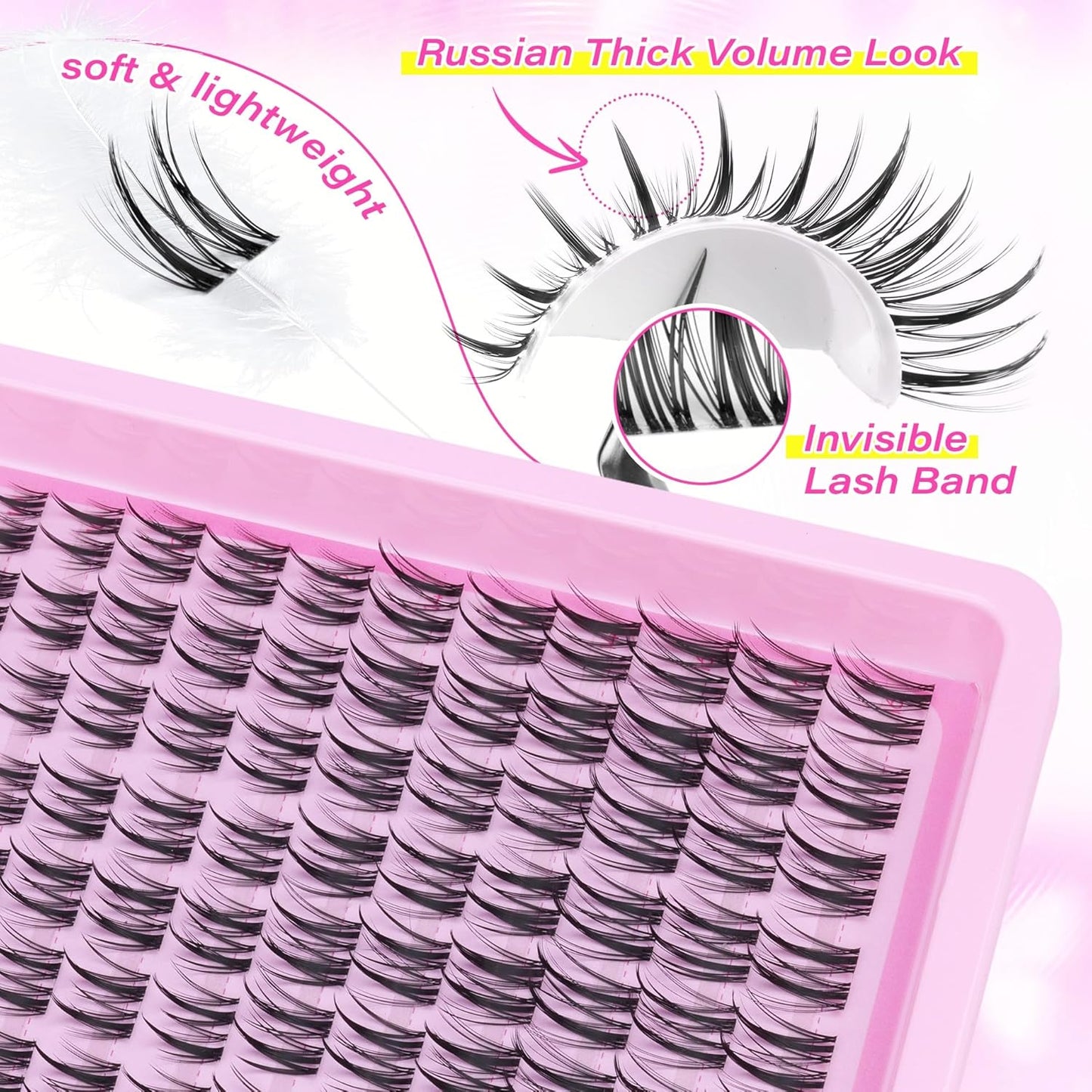 Manga Eyelash Clusters - Natural Look Anime Lash Extensions (8-16MM) for Beginners