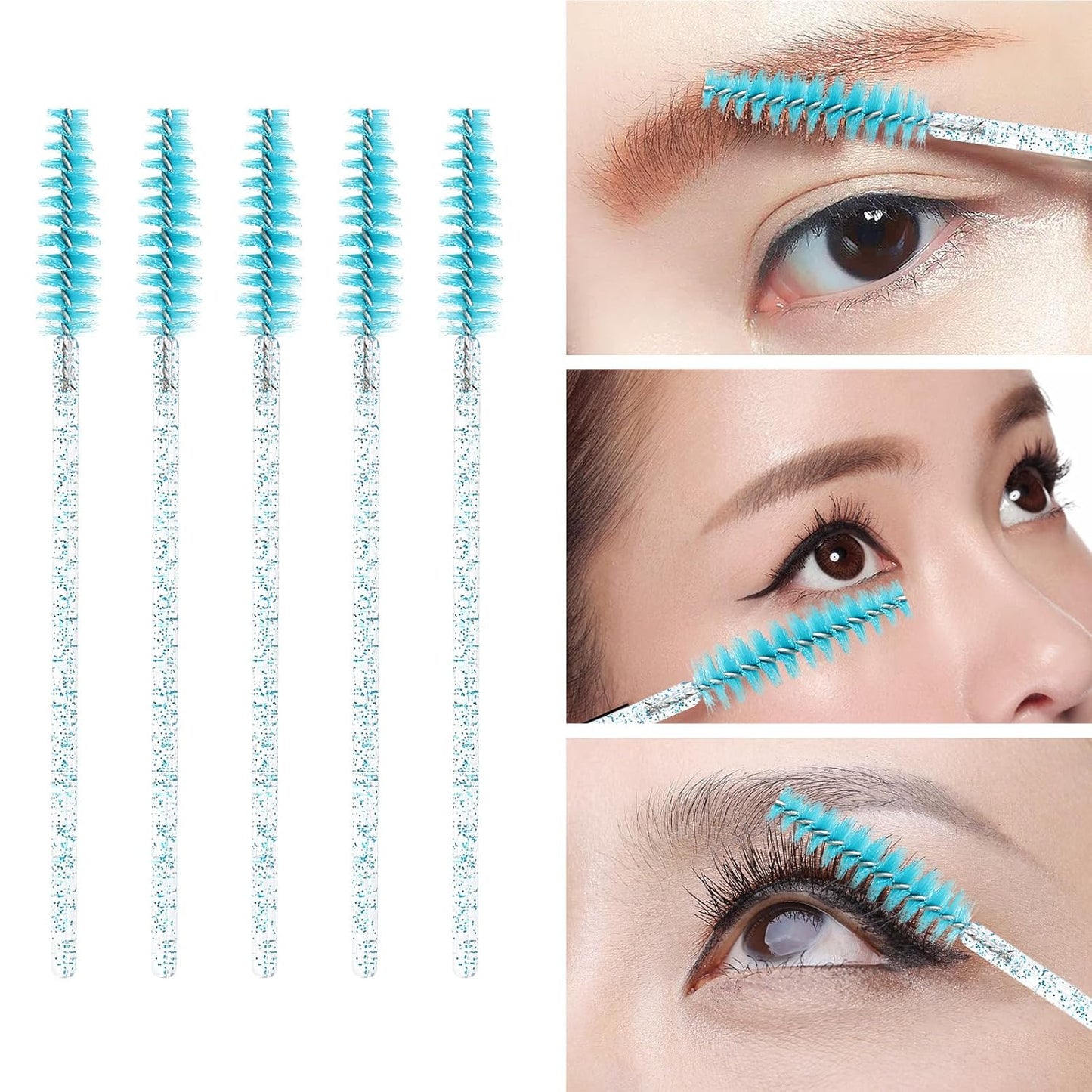 500 Disposable Mascara Wands - Colorful Eyelash Brushes & Spoolies for Extensions