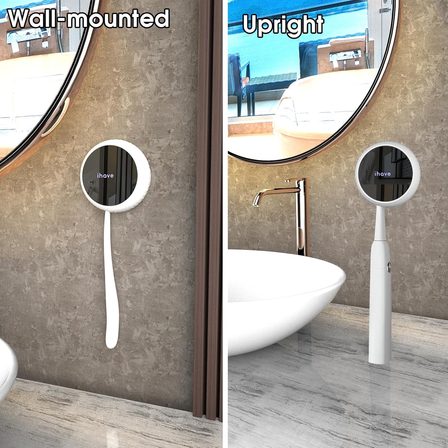 UV Toothbrush Sanitizer Holder – Wall-Mounted Bathroom Accessory for Home & Travel (Black)