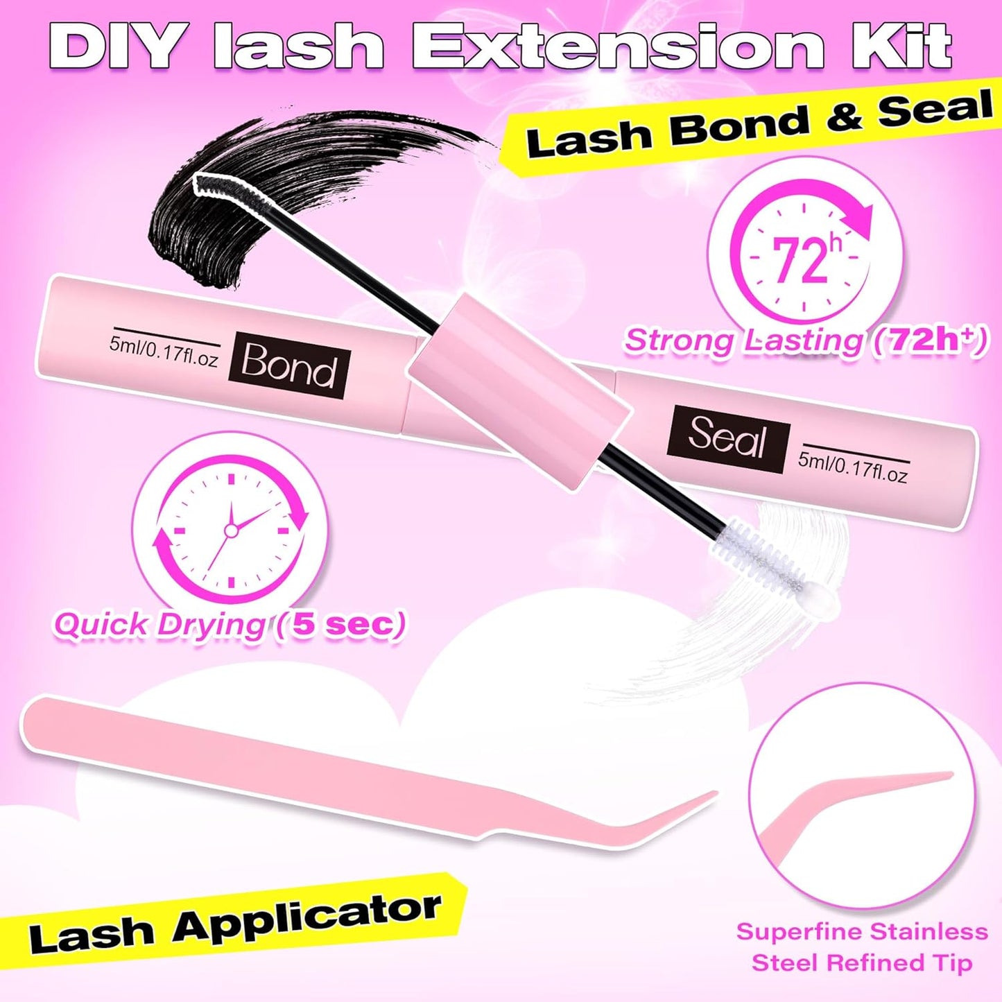 Manga Eyelash Clusters - Natural Look Anime Lash Extensions (8-16MM) for Beginners