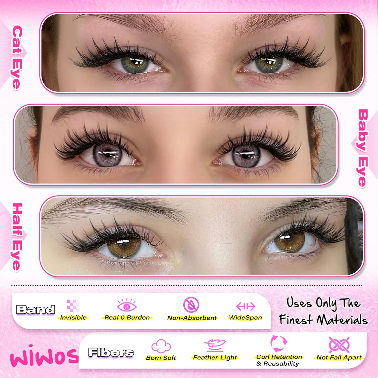 Manga Eyelash Clusters - Natural Look Anime Lash Extensions (8-16MM) for Beginners