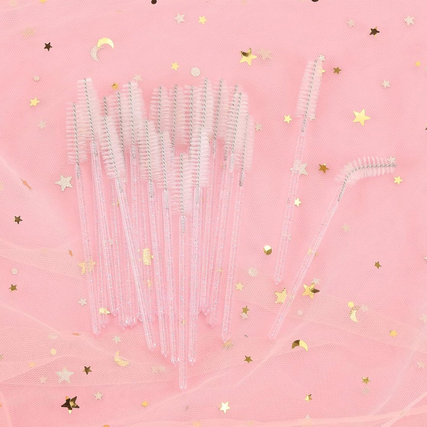 500 Disposable Mascara Wands - Colorful Eyelash Brushes & Spoolies for Extensions