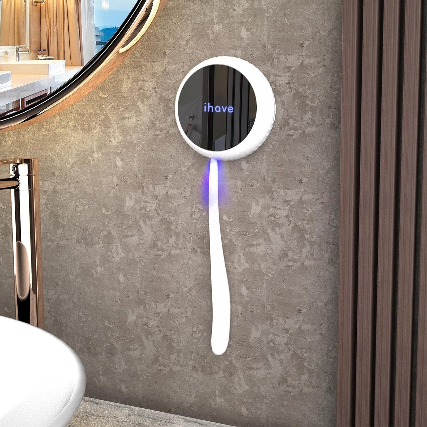UV Toothbrush Sanitizer Holder – Wall-Mounted Bathroom Accessory for Home & Travel (Black)