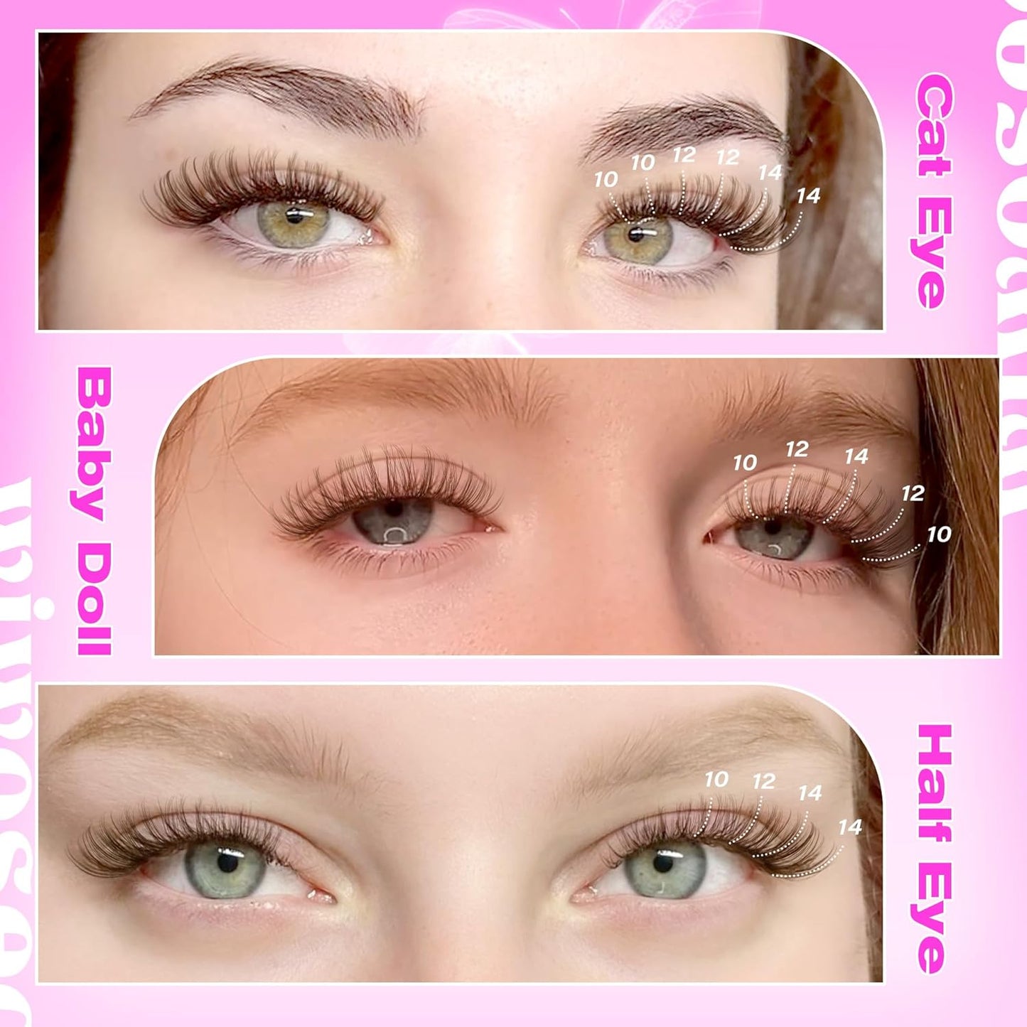 Manga Eyelash Clusters - Natural Look Anime Lash Extensions (8-16MM) for Beginners