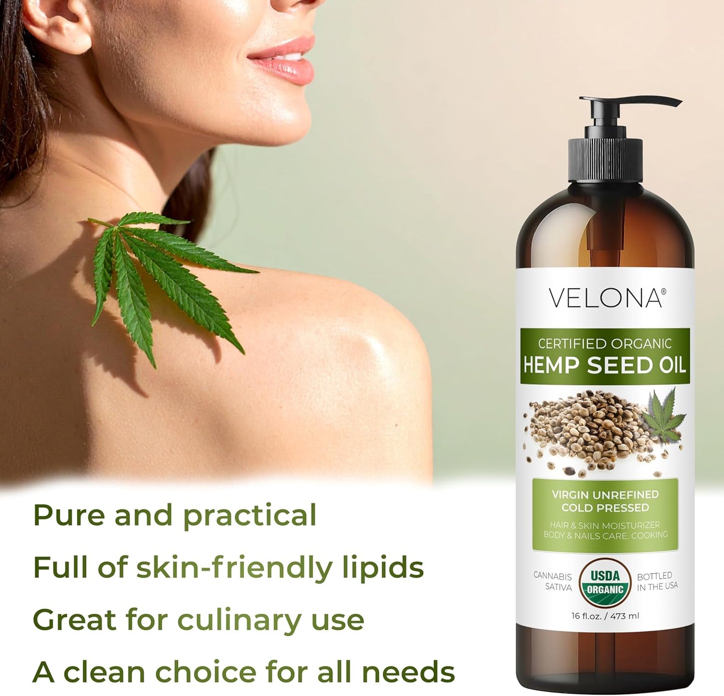 Organic Pumpkin Seed Oil - 8 Fl Oz | 100% Pure Cold Pressed Carrier Oil for Cooking & Skin Care