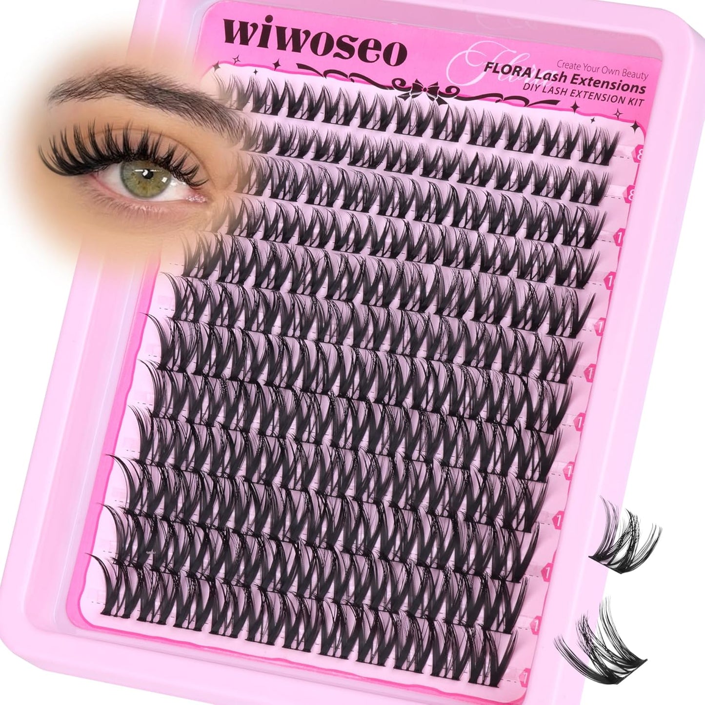 Manga Eyelash Clusters - Natural Look Anime Lash Extensions (8-16MM) for Beginners