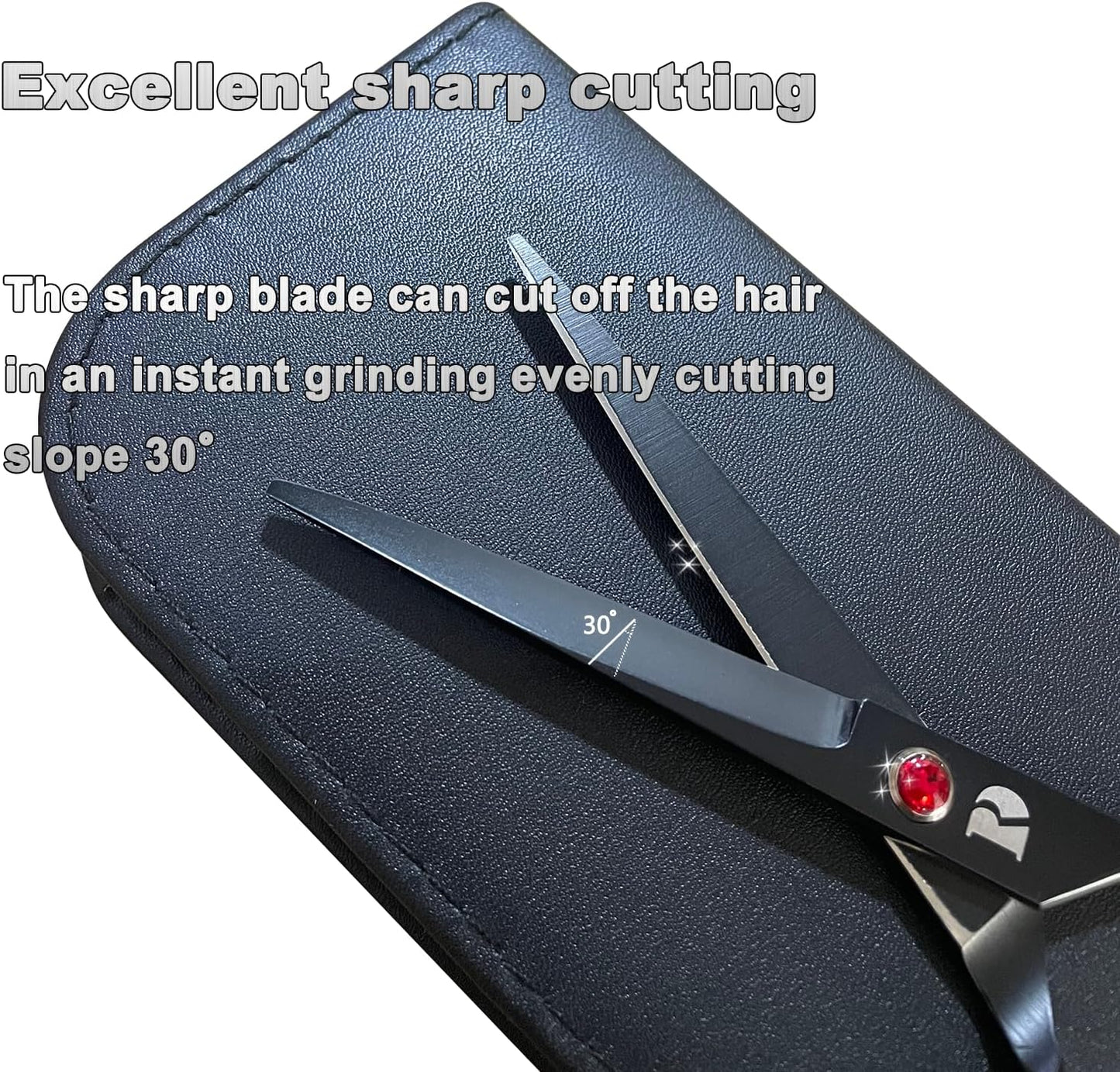 Professional 6-Inch Hair Cutting Shears Set - Barber Scissors & Thinning Shears Kit for Men, Women & Kids (Rainbow Finish)