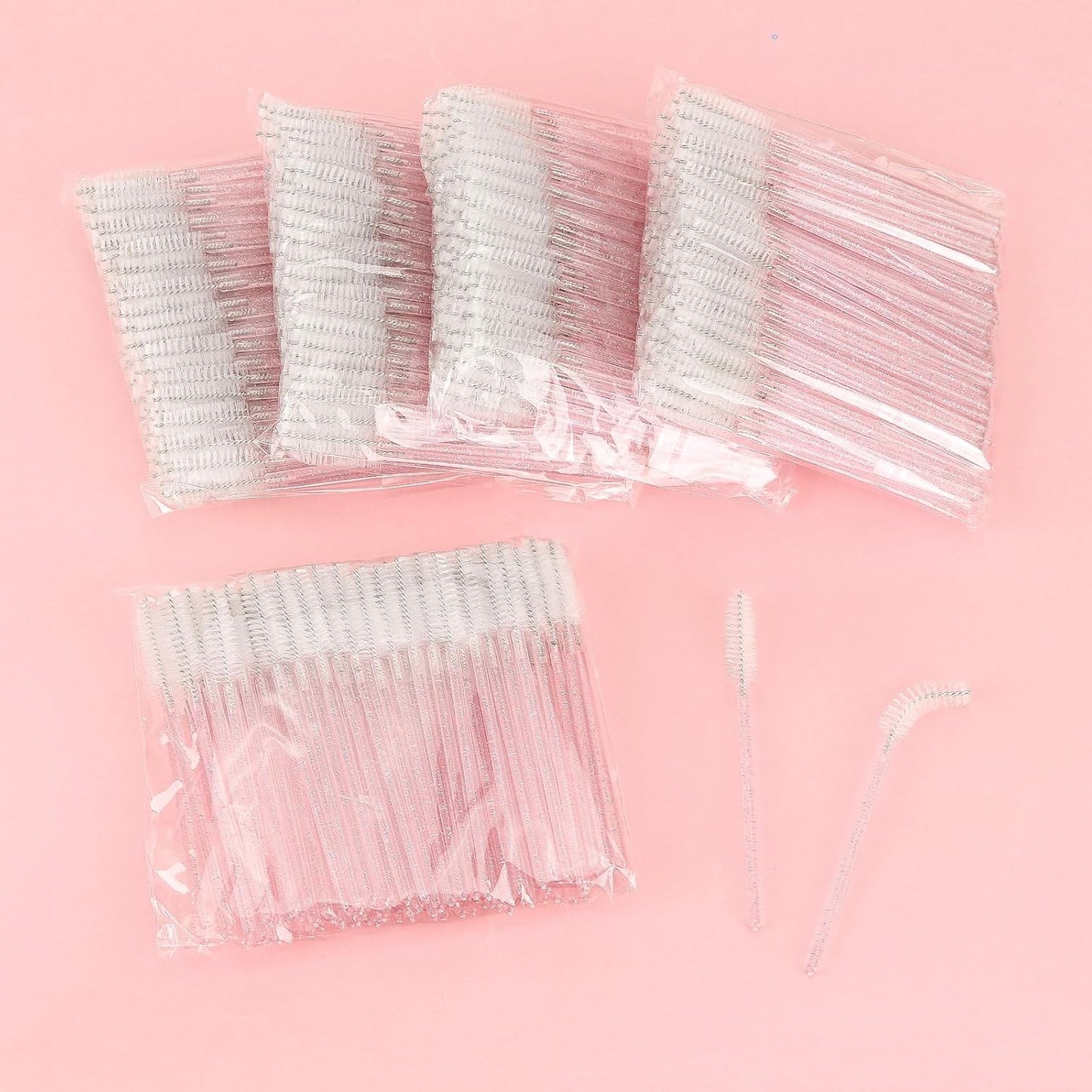 500 Disposable Mascara Wands - Colorful Eyelash Brushes & Spoolies for Extensions