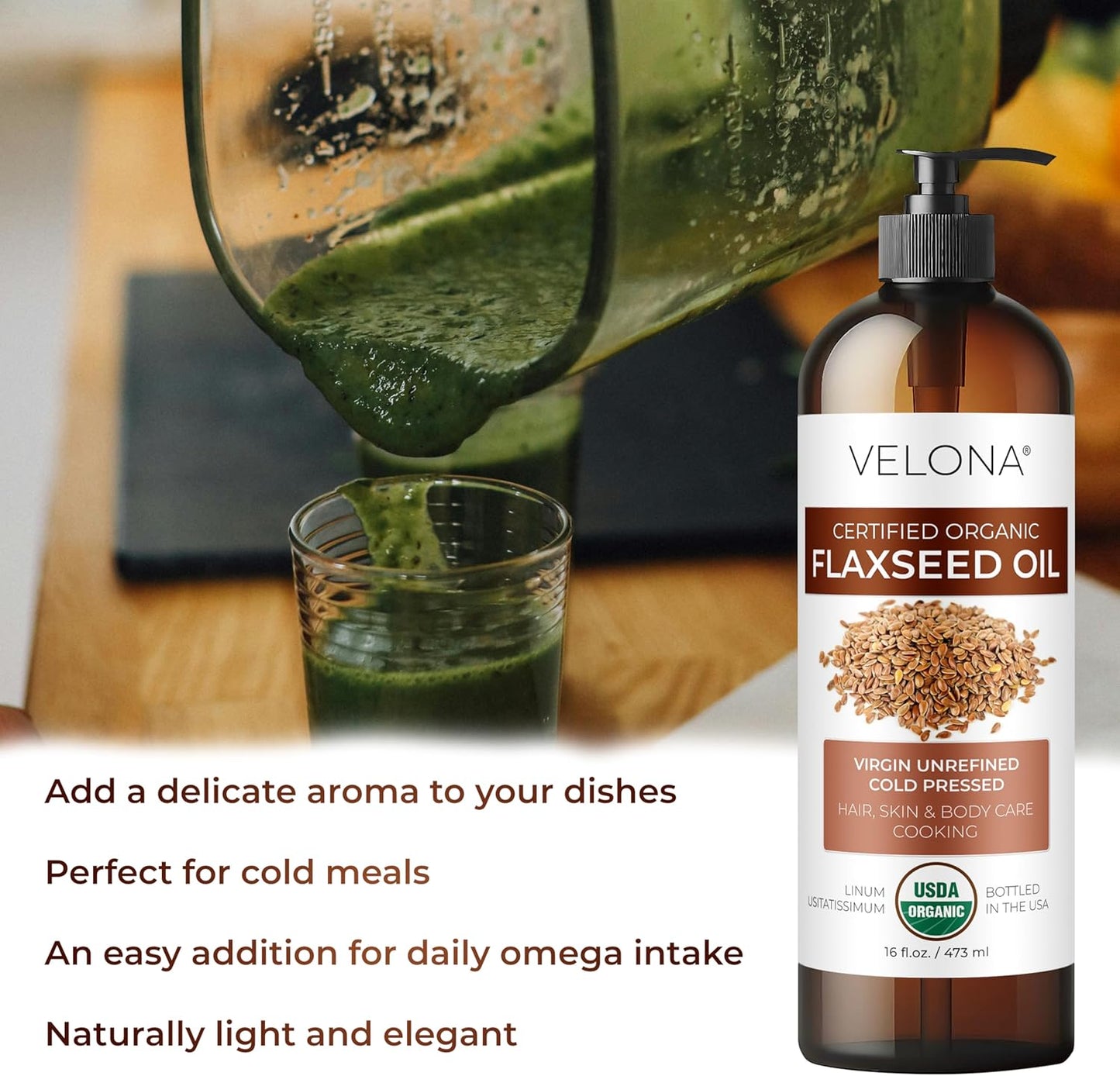 Organic Pumpkin Seed Oil - 8 Fl Oz | 100% Pure Cold Pressed Carrier Oil for Cooking & Skin Care