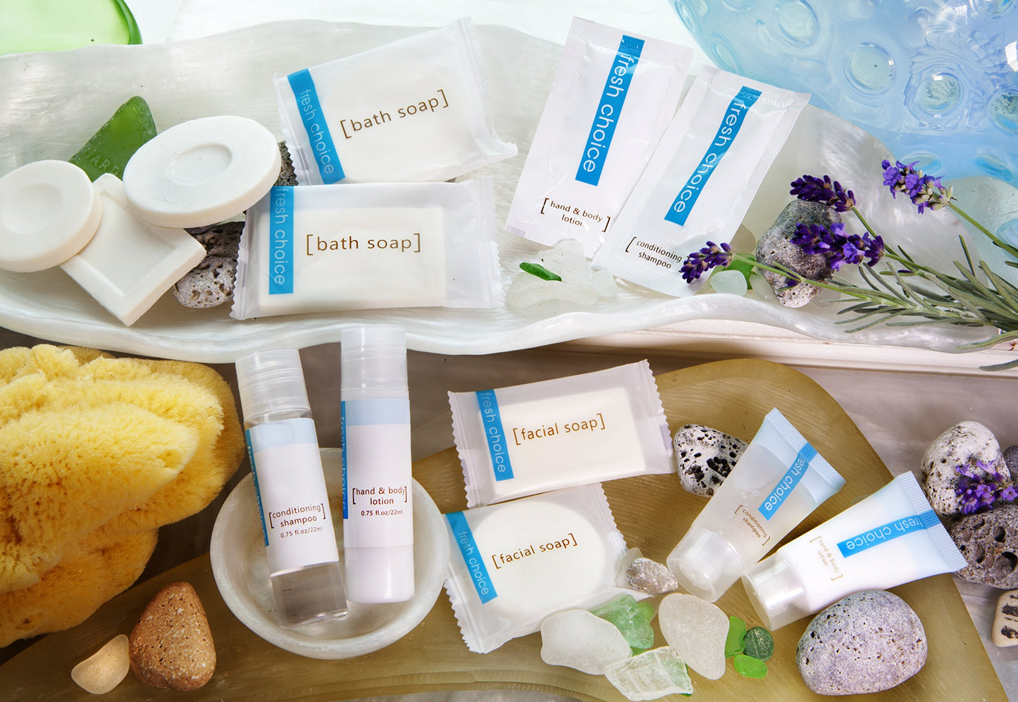 Fresh Choice Bulk Hotel Soap, Individually Wrapped Bar Soaps, Mini Trial Size Toiletries, Bath Body Hand Soap for Airbnb, VRBO, Vacation Rentals and Motel Guest Bathroom, 0.85 oz, Pack of 50