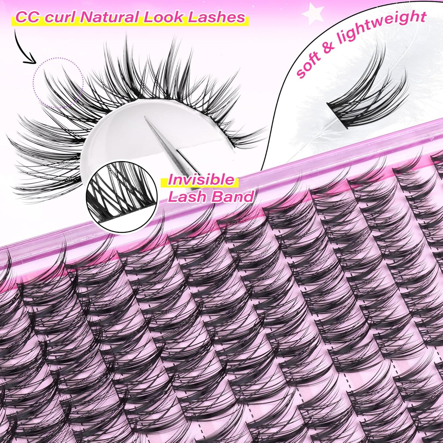 Manga Eyelash Clusters - Natural Look Anime Lash Extensions (8-16MM) for Beginners