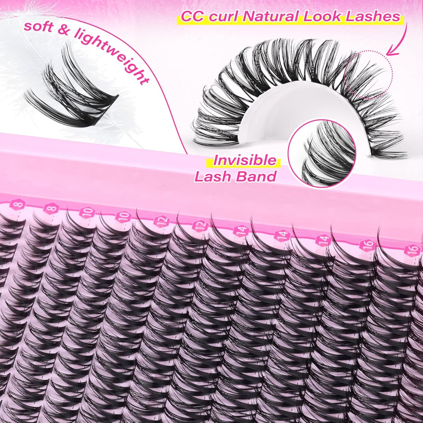 Manga Eyelash Clusters - Natural Look Anime Lash Extensions (8-16MM) for Beginners