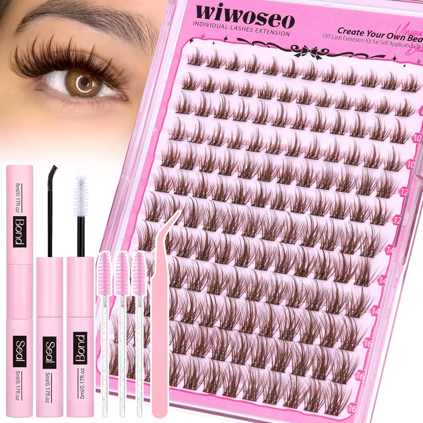 Manga Eyelash Clusters - Natural Look Anime Lash Extensions (8-16MM) for Beginners