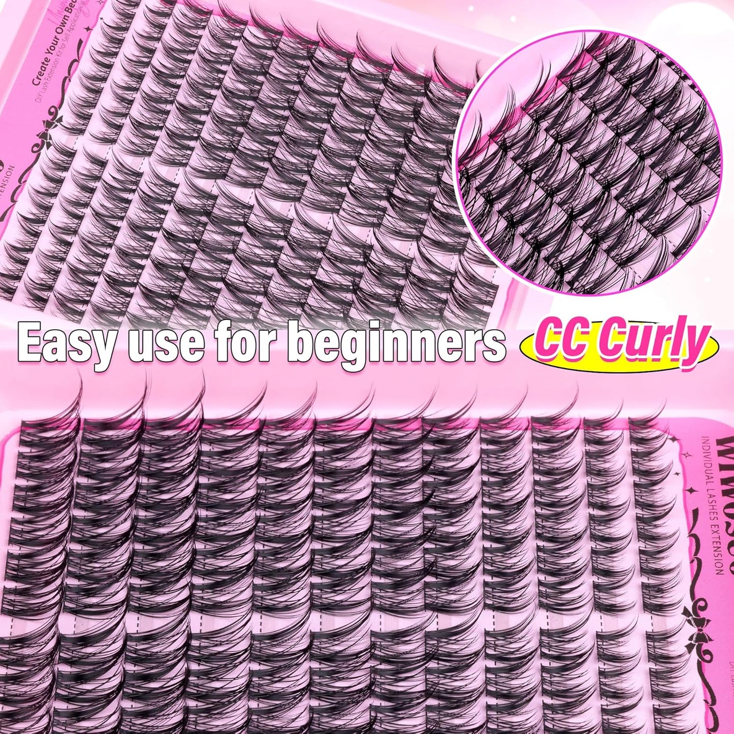 Manga Eyelash Clusters - Natural Look Anime Lash Extensions (8-16MM) for Beginners