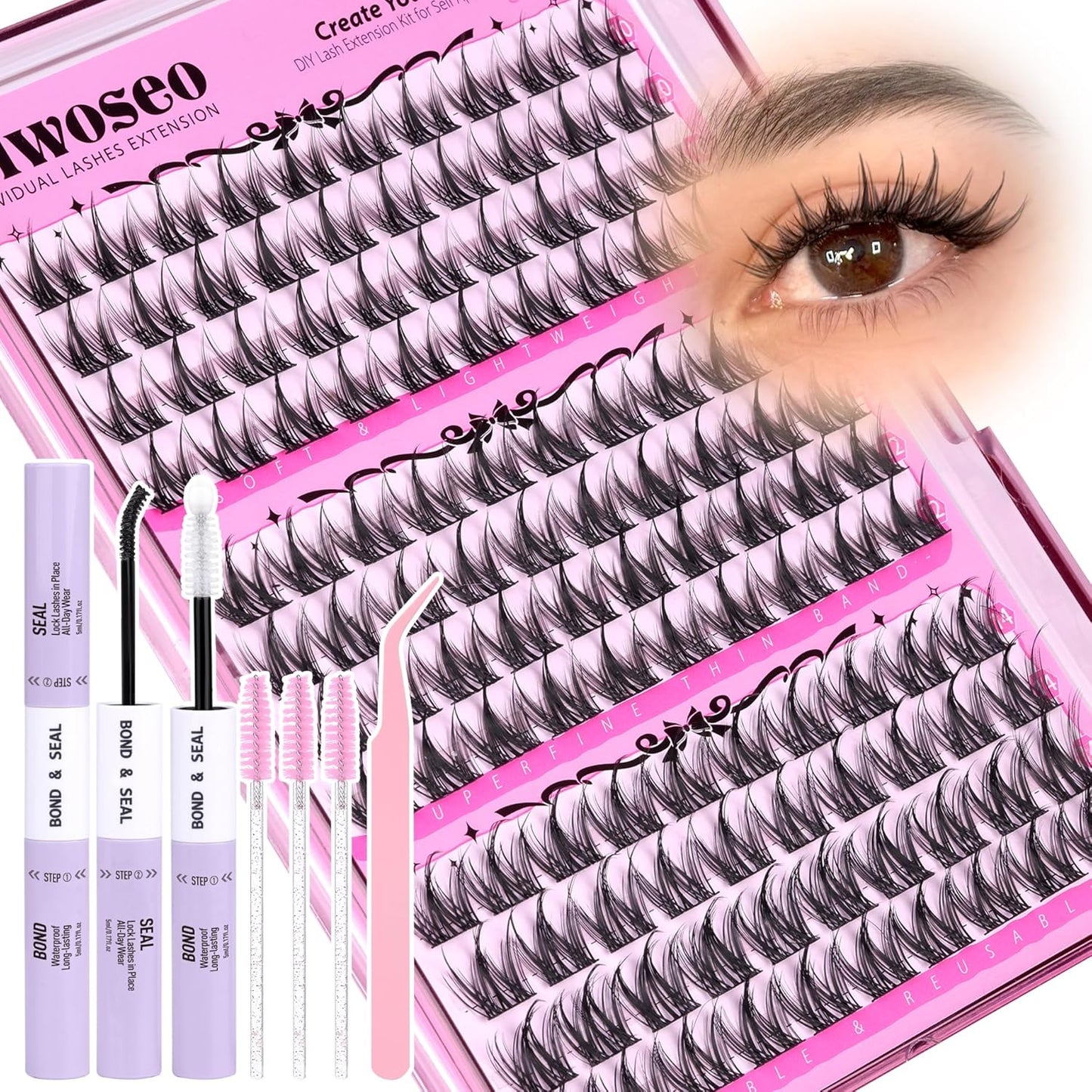 Manga Eyelash Clusters - Natural Look Anime Lash Extensions (8-16MM) for Beginners