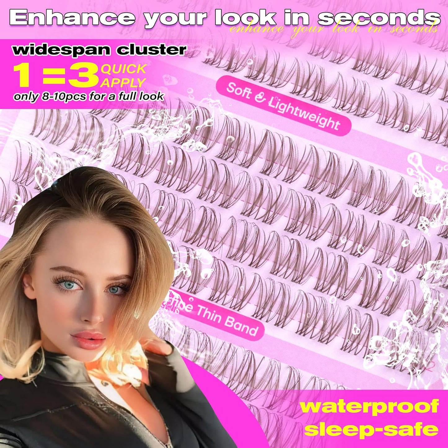 Manga Eyelash Clusters - Natural Look Anime Lash Extensions (8-16MM) for Beginners