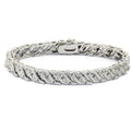 0.5 Carat T.W. White Diamond Tennis Bracelet Rhodium-Plated Jewelry