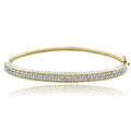 50 Carat Diamond Gold Tone Bangle Bracelet for Women