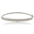 50 Carat Diamond Silver Tone Bangle Bracelet - Elegant Jewelry Gift