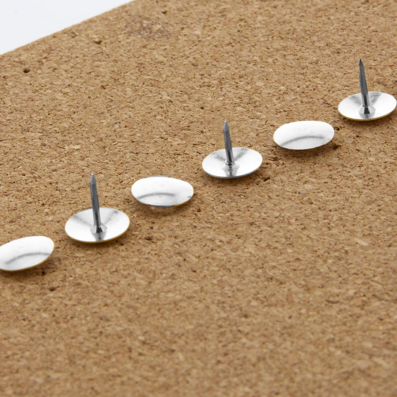 Nickel Silver Thumb Tacks 200 Count for Bulletin Boards & Crafts