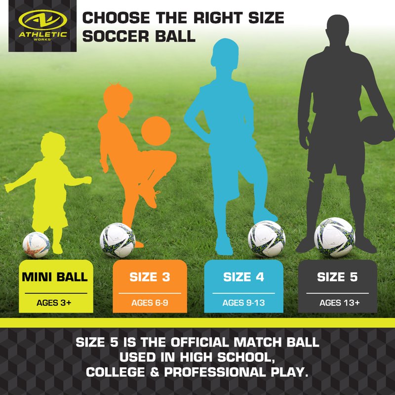 (4 Pack) Athletic Works Size 3 Pink Soccer Ball - Indoor/Outdoor Youth Soccer Ball