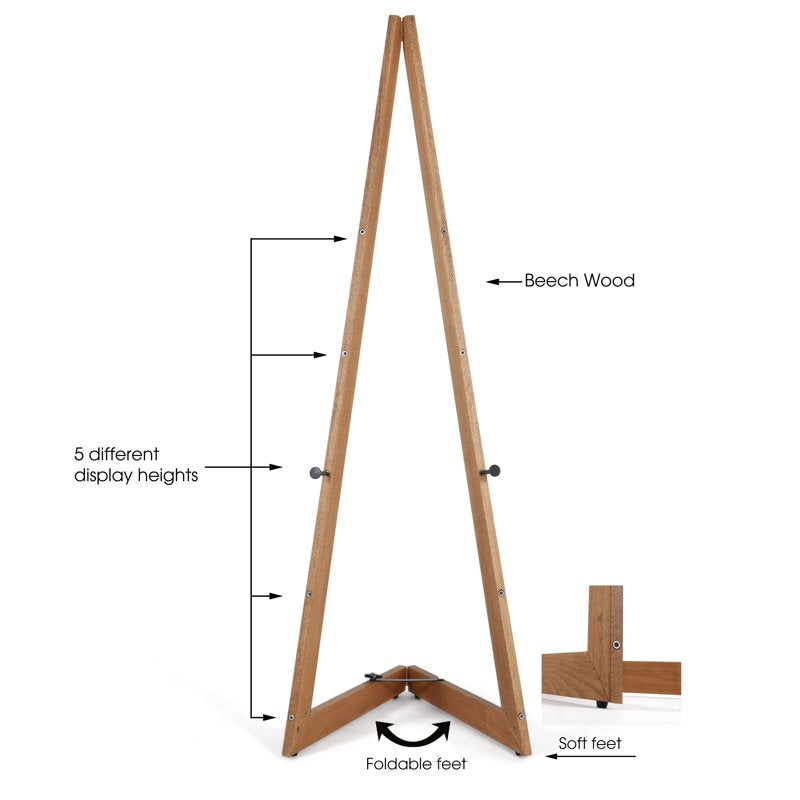 Portable Wooden Easel for Artists & Presentations - Adjustable Canvas Stand, 59 Inches