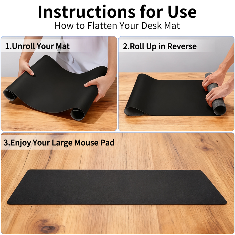 Large Waterproof Leather Desk Pad Protector for Office and Home