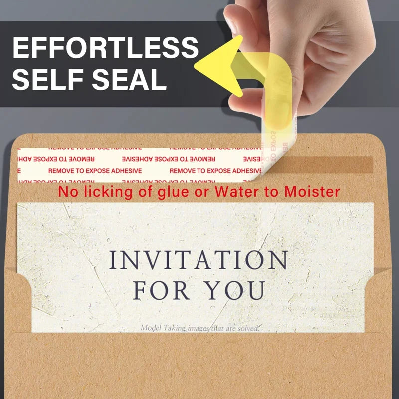 Brown Kraft Envelopes 5.25x7.25 Inches Self Seal Invitation Pack of 50