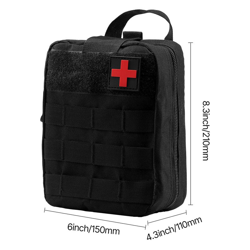 250-Piece Durable First Aid Kit with Trauma Bag for Camping Hiking Boating
