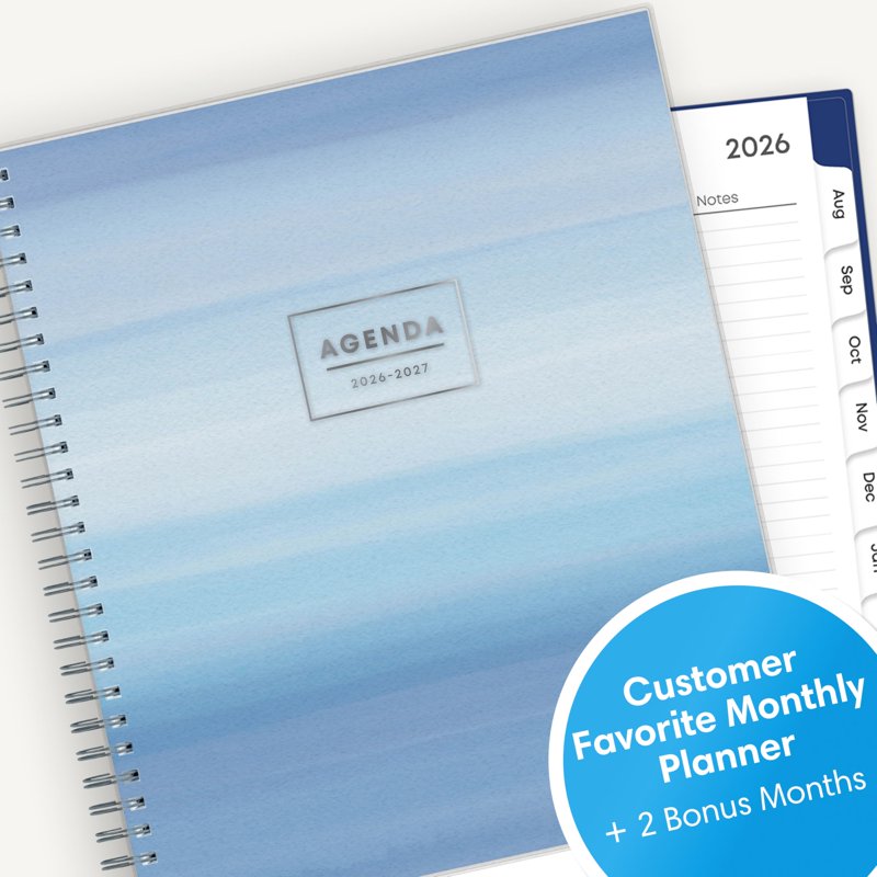 2026-2027 Academic Year Monthly Planner Calendar 8x10 - July to June