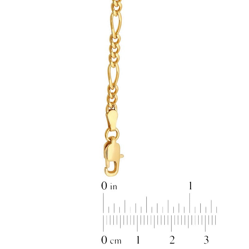 Men's Gold-Tone Stainless Steel Figaro Chain Necklace 18-24 Inches