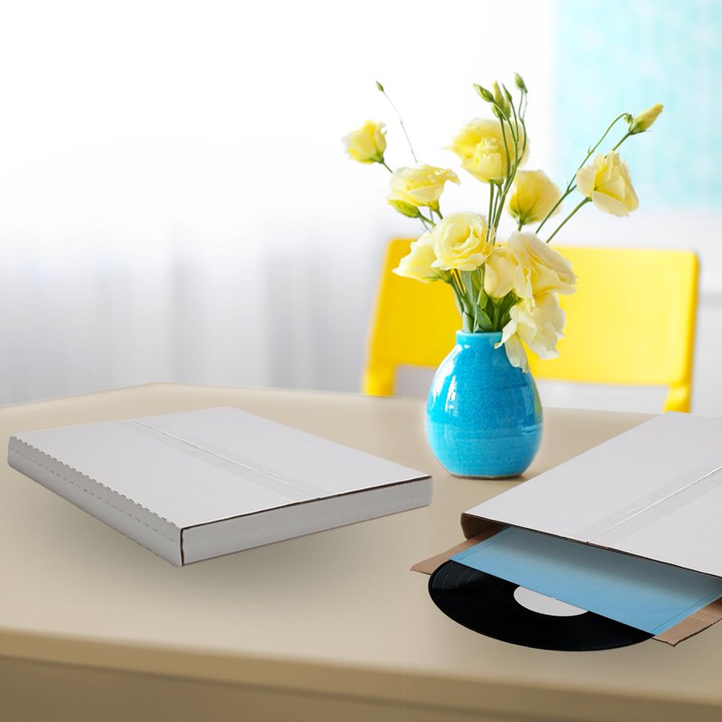 Heavy-Duty Record Mailer Boxes - 45RPM Shipping Packaging, 7.5x7.5x1 Inches, Multiple Pack Sizes
