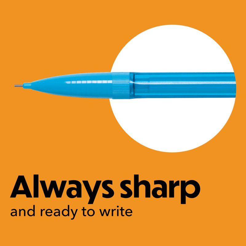Mechanical Pencils 0.7mm, 40 Pack - Erasable No. 2 Lead for School & Office