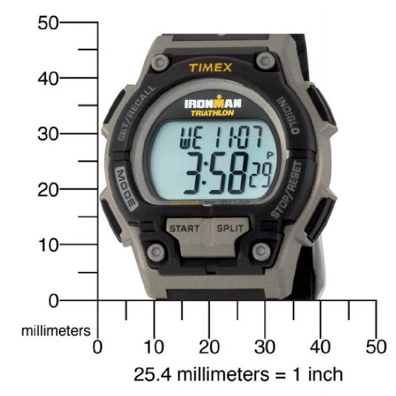 Men's Shock-Resistant Ironman Endure 30 Full-Size Sports Watch, Black Resin Strap