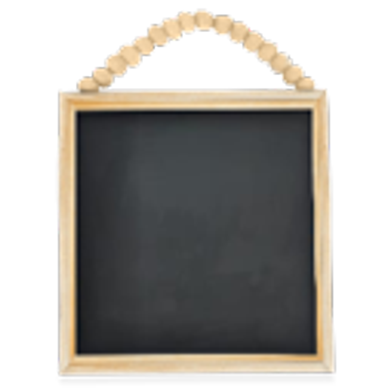 Natural Wood Frame Chalkboard with Beaded Handle - 10x10 Inches - Pack Options